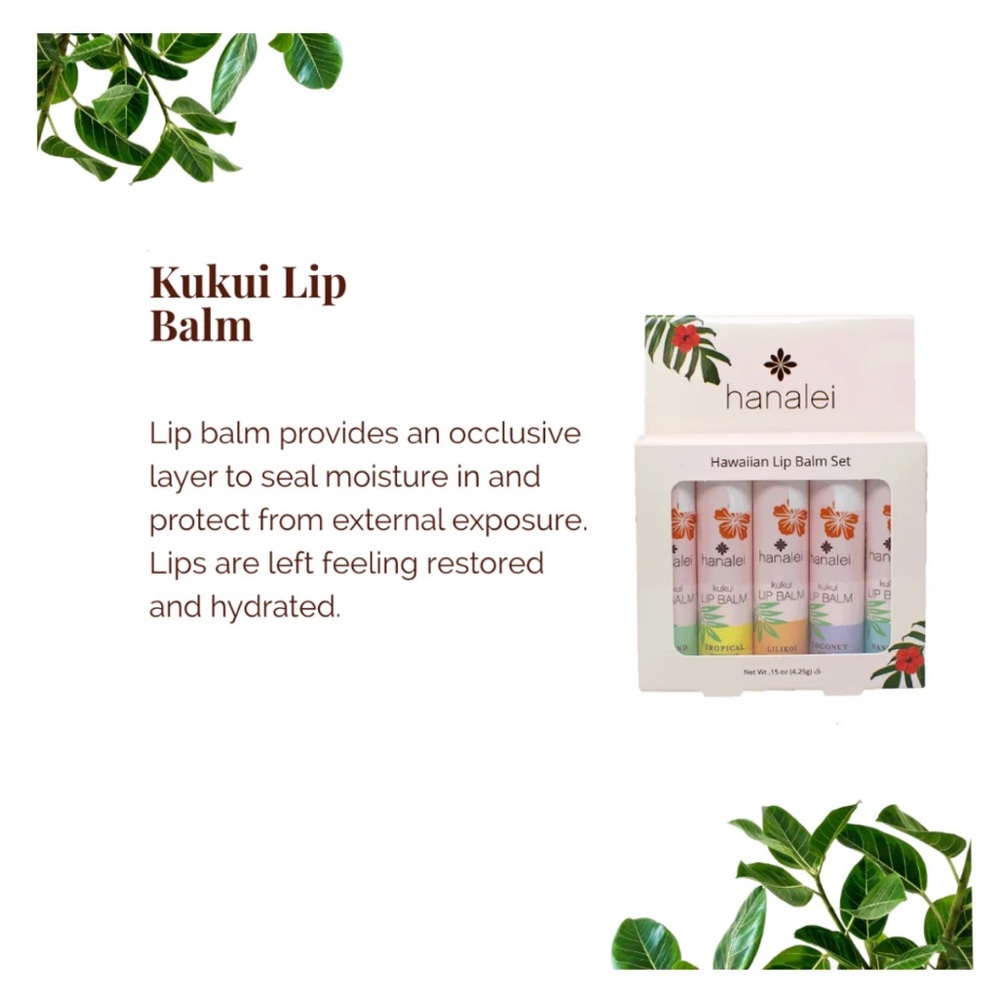 *SOLD* NWT NEW 10 Pc Hanalei Set Lip Treatment, Lip Scrub, Lip Balm & Eye Cream - Picture 11 of 16